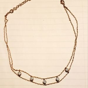 Chloe and Isabel Gold rhinestone choker